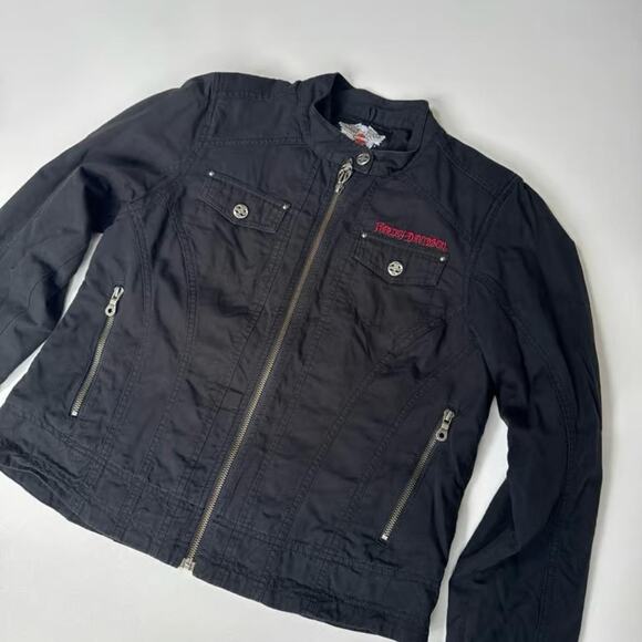 Y2K Harley Davidson Zip Up Jacket - Picture 3 of 8